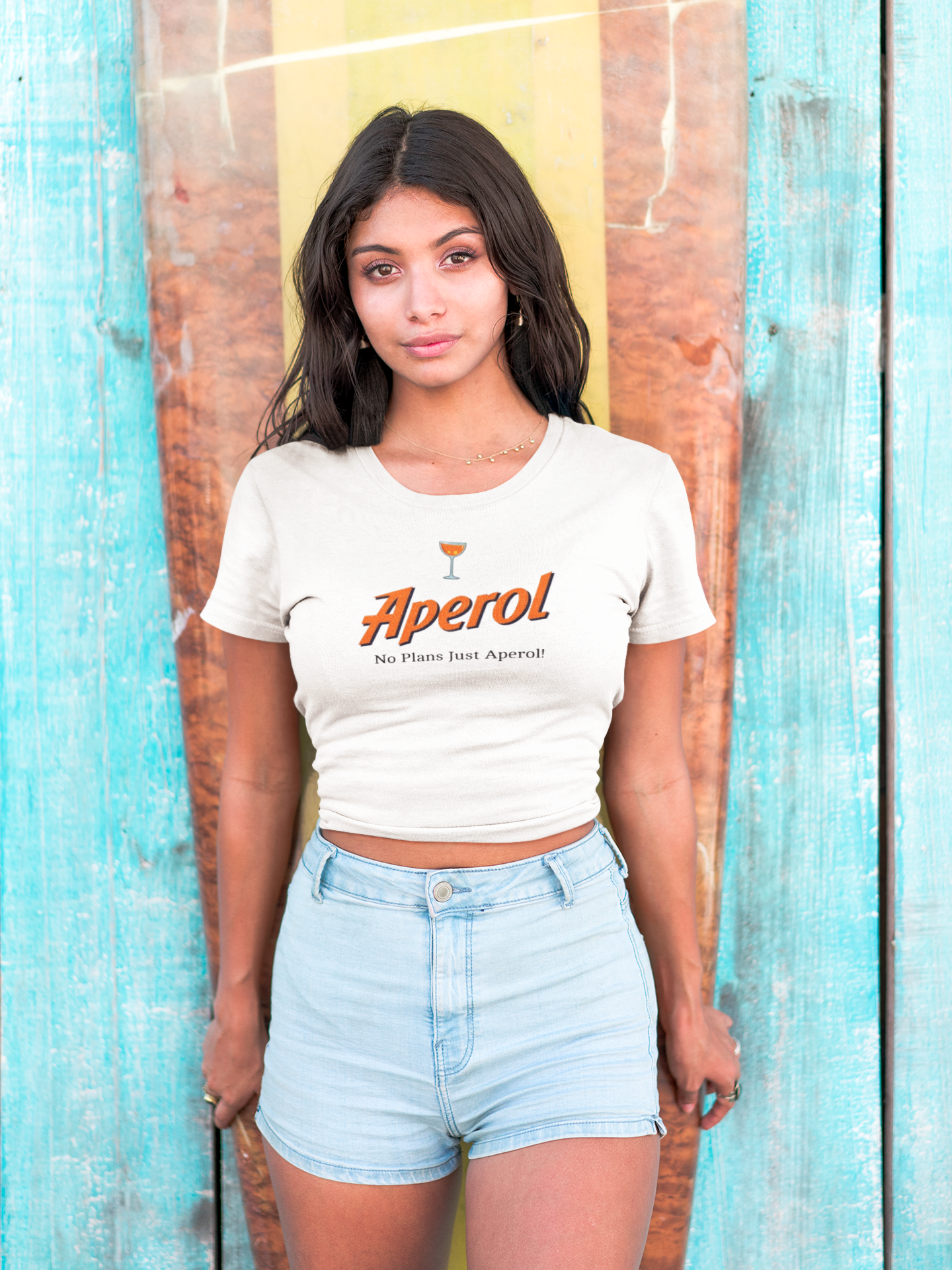 Cropped T-Shirt Woman "Aperol"