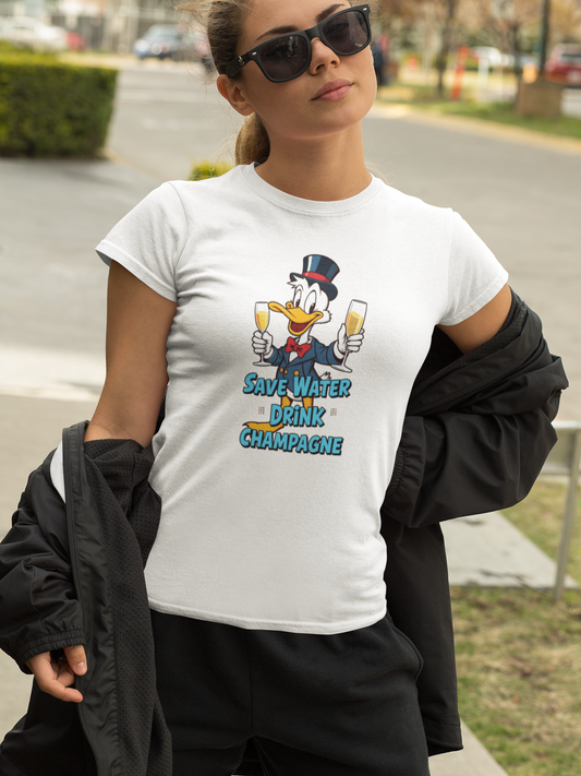 T-Shirt Unisex "Save Water, Drink Champagne !"