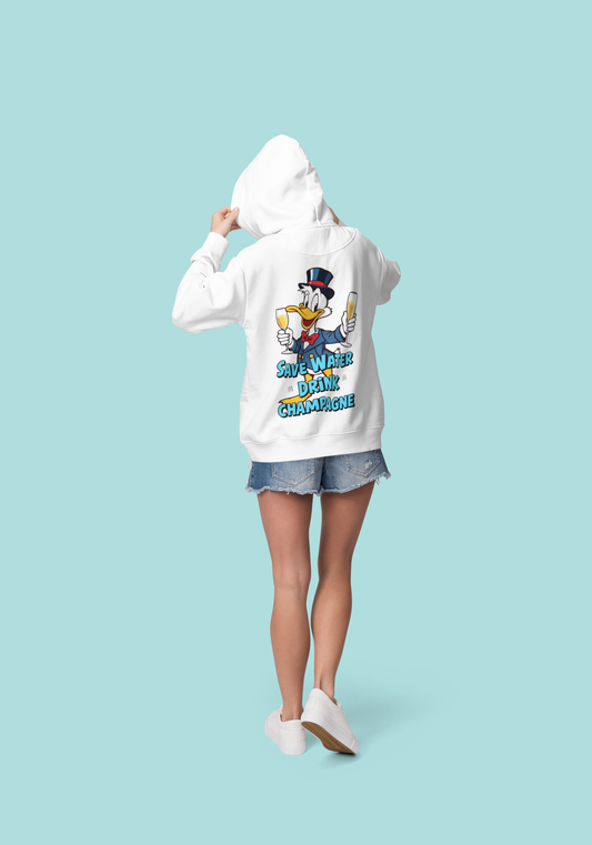 Oversized Hoodie Woman "Save Water, drink Champagne!"