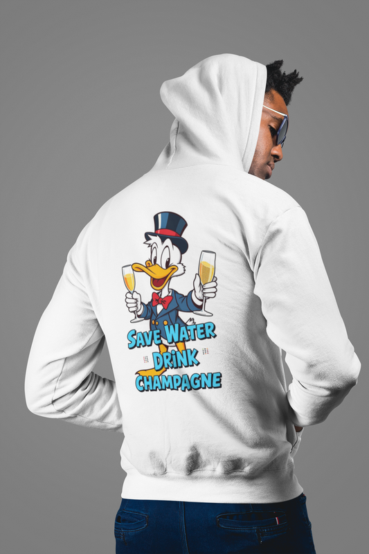 Oversized Hoodie MEN "Save Water, drink Champagne!"